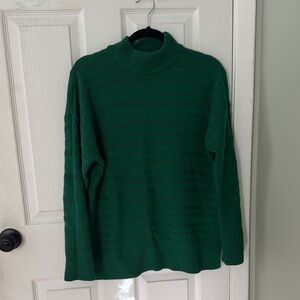 LOFT Women’s Turtleneck Sweater in Rich Green